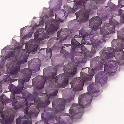Natural Amethyst Beads Strands G-E359-01-6mm-1