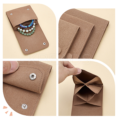 3Pcs 3 Styles Microfiber Flip Jewelry Bags ABAG-AR0001-06C-1