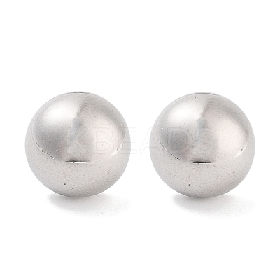 Non-Tarnish Half Round 316 Surgical Stainless Steel Stud Earrings for Women Men EJEW-Z050-08B-AS-1