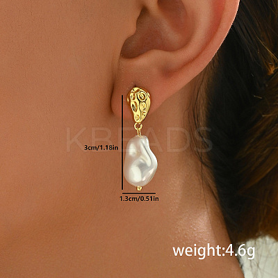Elegant Brass Dangle Stud Earrings AI3565-3-1