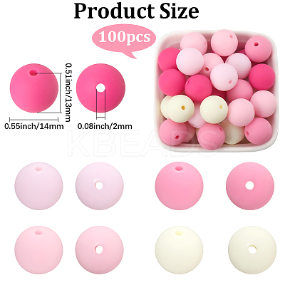 Rubberized Style Imitated Silicone Acrylic Beads MACR-PA0001-06A-01-1