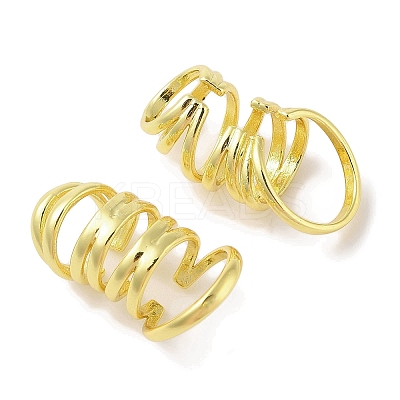 Brass Cuff Earrings for Women EJEW-I305-05G-1