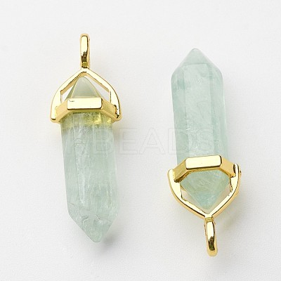 Natural Green Fluorite Pointed Pendants X-G-G902-A01-1