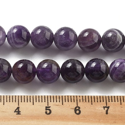 Natural Amethyst Beads Strands G-M445-8MM-01G-1