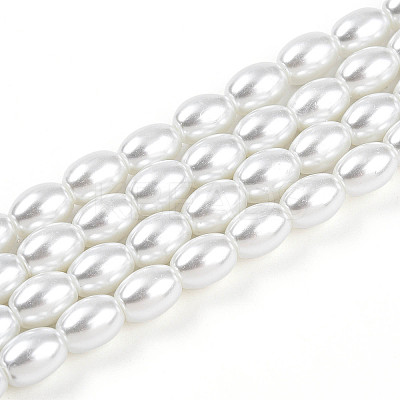 Baking Paint Pearlized Glass Pearl Bead Strands X-HY-T002-01A-01-1