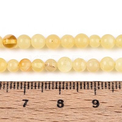 Natural Yellow Amber Beads Strands G-N351-04A-01-1
