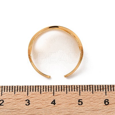 304 Stainless Steel Adjustable Cuff Rings RJEW-L129-05G-1