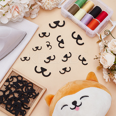 2 Bags Felt Craft Doll Mouth AJEW-FG0004-92-1