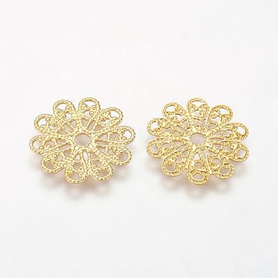 Brass Vintage Filigree Findings KK-B554-G-1