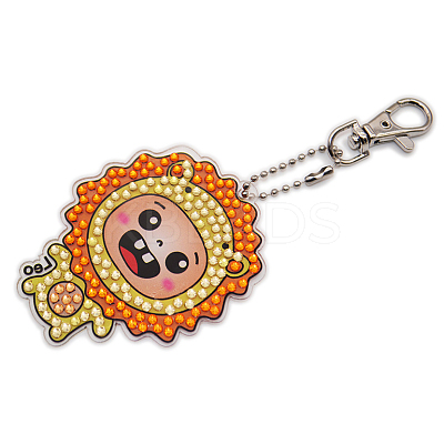 DIY Constellations Pattern Cartoon Keychain Diamond Painting Kits ZODI-PW0001-107E-1