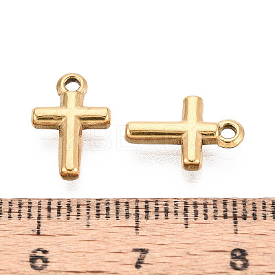 304 Stainless Steel Cross Charms STAS-T072-50G-1
