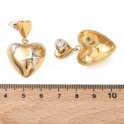 Valentine's Day 304 Stainless Steel Stud Earring for Women EJEW-K330-03GP-1
