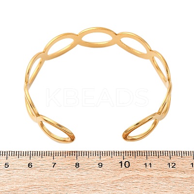 304 Stainless Steel Cuff Bangles for Women LS-BJEW-D306-02G-1