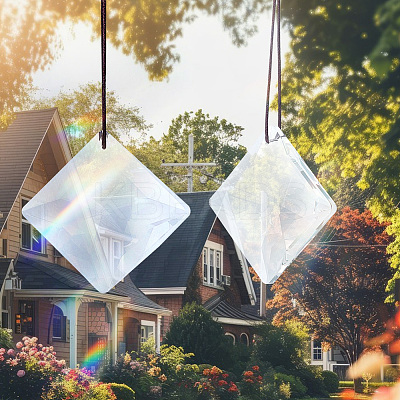 Transparent Glass Pendants GLAA-SP0001-18A-1