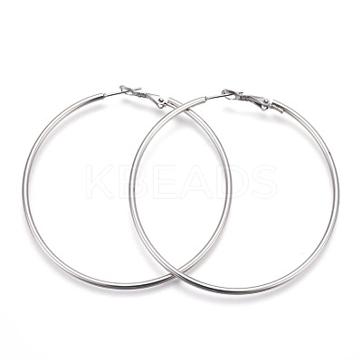 Tarnish Resistant 201 Stainless Steel Hoop Earrings EJEW-F188-24P-D-1