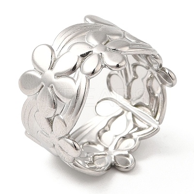 Non-Tarnish 304 Stainless Steel Open Cuff Rings LS-RJEW-K245-83P-1