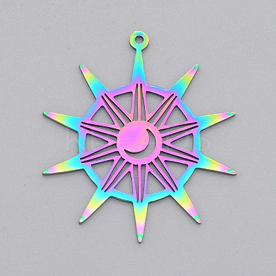 Ion Plating(IP) 201 Stainless Steel Pendants STAS-S105-LA503-1