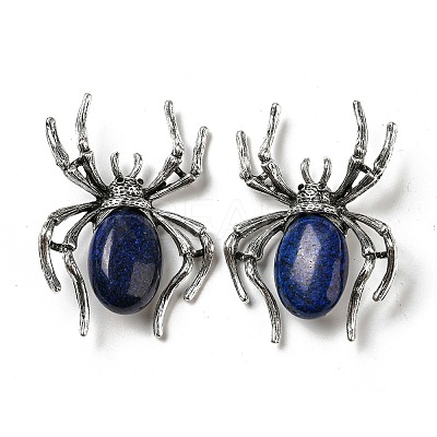 Dual-use Items Alloy Pave Jet Rhinestone Spider Brooch JEWB-C026-07E-AS-1