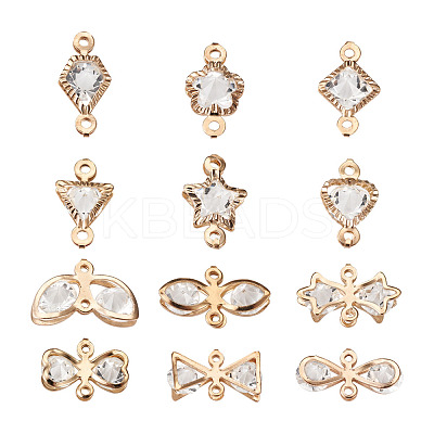 Alloy Rhinestone Crystal Links Connectors PALLOY-TA0002-26LG-1