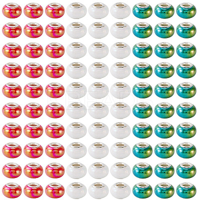 150Pcs Opaque Resin European Beads RESI-TA0004-61D-1