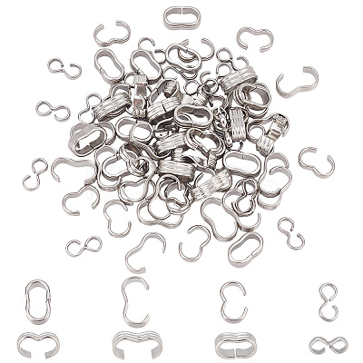 80Pcs 4 Style Stainless Steel Quick Link Connectors STAS-GA0001-42-1