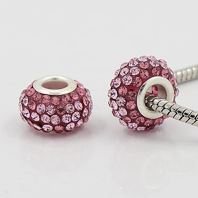 Resin Rhinestone European Beads GPDL-C004-03S-1