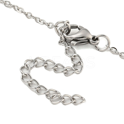 Alloy Micro Pave Clear Cubic Zirconia Pendant Necklaces NJEW-M222-01P-1