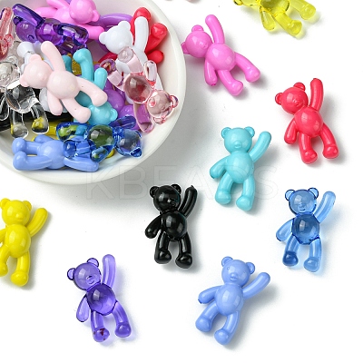 28Pcs 14 Colors Acrylic Pendants MACR-FS0001-84-1