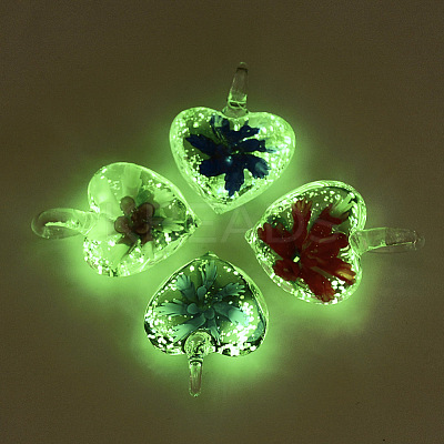 Luminous Handmade Lampwork Pendants LAMP-S189-02-B-1