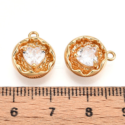Brass Micro Pave Cubic Zirconia Charms KK-N262-114A-G-1
