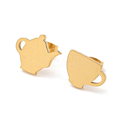 304 Stainless Steel Stud Earrings EJEW-E294-02G-1