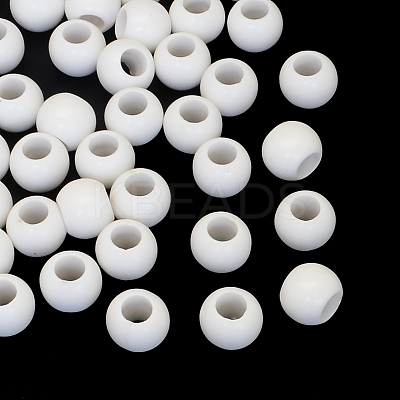 Rondelle Opaque Acrylic Large Hole Beads SACR-R888-06-1
