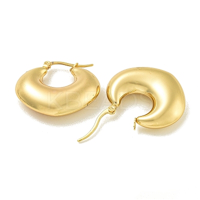 Ion Plating(IP) 304 Stainless Steel Hoop Earrings for Women EJEW-G401-01E-G-1