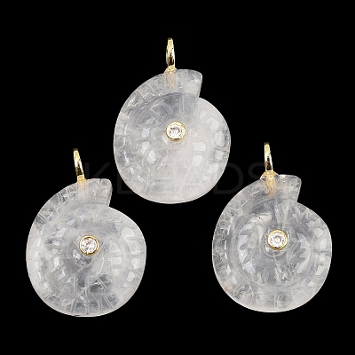Natural Quartz Crystal Pendants X-G-H353-02G-01-1