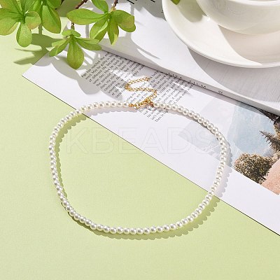 Acrylic Imitation Pearl Beaded Necklaces for Women NJEW-JN04133-1