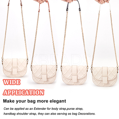 4Pcs 4 Colors Imitation Leather Crossbody Long Purse Straps FIND-WR0009-03G-1