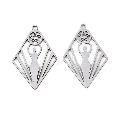 201 Stainless Steel Pendants STAS-I364-05P-1