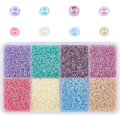 120g 5 Style 12/0 Imitation Jade Glass Seed Beads SEED-NB0001-87-1