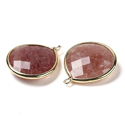 Natural Strawberry Quartz Pendants G-B009-07G-V-1