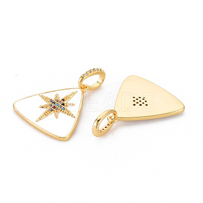Brass Micro Pave Colorful Cubic Zirconia Pendants KK-S354-333-NF-1