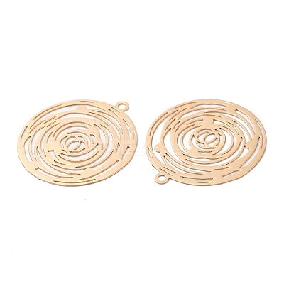 Long-Lasting Plated Brass Filigree Pendants KK-K336-25B-KCG-1