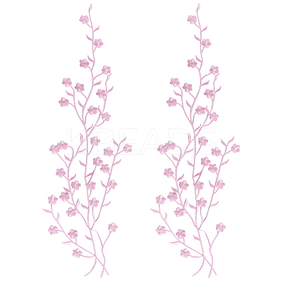 Polyester Flower Embroider Thread Iron on/Sew On Patches PATC-WH20017-19J-1