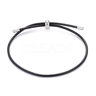 Adjustable PU Leather Cord Slider Bracelets BJEW-F412-05P-C-1