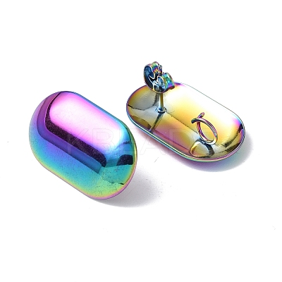 Ion Plating(IP) 304 Stainless Steel Stud Earring Findings STAS-F286-13MC-1