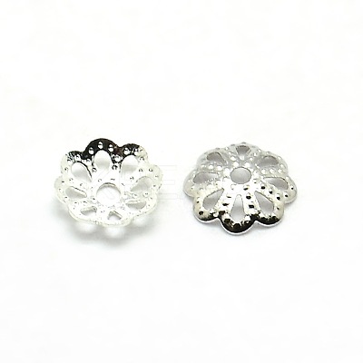 Brass Flower Bead Caps X-KK-O043-03P-1