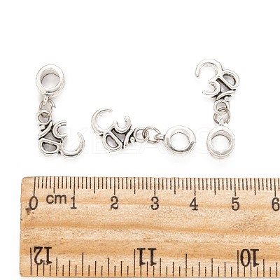 Tibetan Style Alloy Large Hole European Dangle Charms PALLOY-JF00035-1