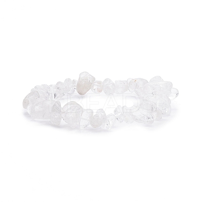 Natural Quartz Crystal Chips Beaded Jewelry Set SJEW-JS01232-05-1