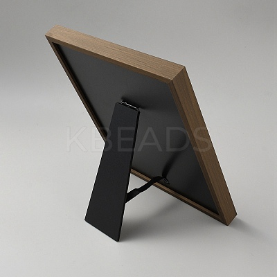 50-Slot Foldable Retangle Wood Slant Back Ring Display Frame RDIS-WH0009-021-1