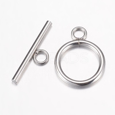 Non-Tarnish 304 Stainless Steel Toggle Clasps LS-X-STAS-G071-36P-1