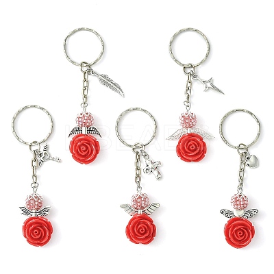 Resin & Alloy & Glass Keychain KEYC-MZ00015-1